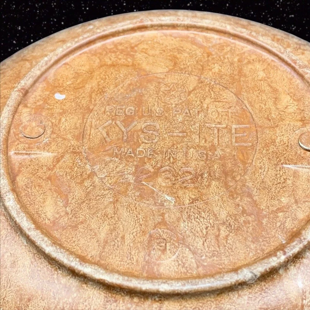 KYS-ITE Melmac Burl Wood Grain Dessert Bowls Made in USA 1.5